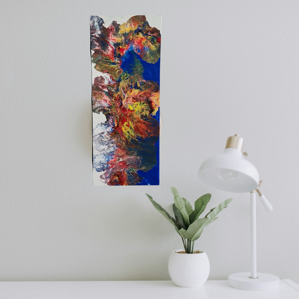 Large Acrylic Wall Art: Blue, Pink, Red - Vibrant and Lightweight